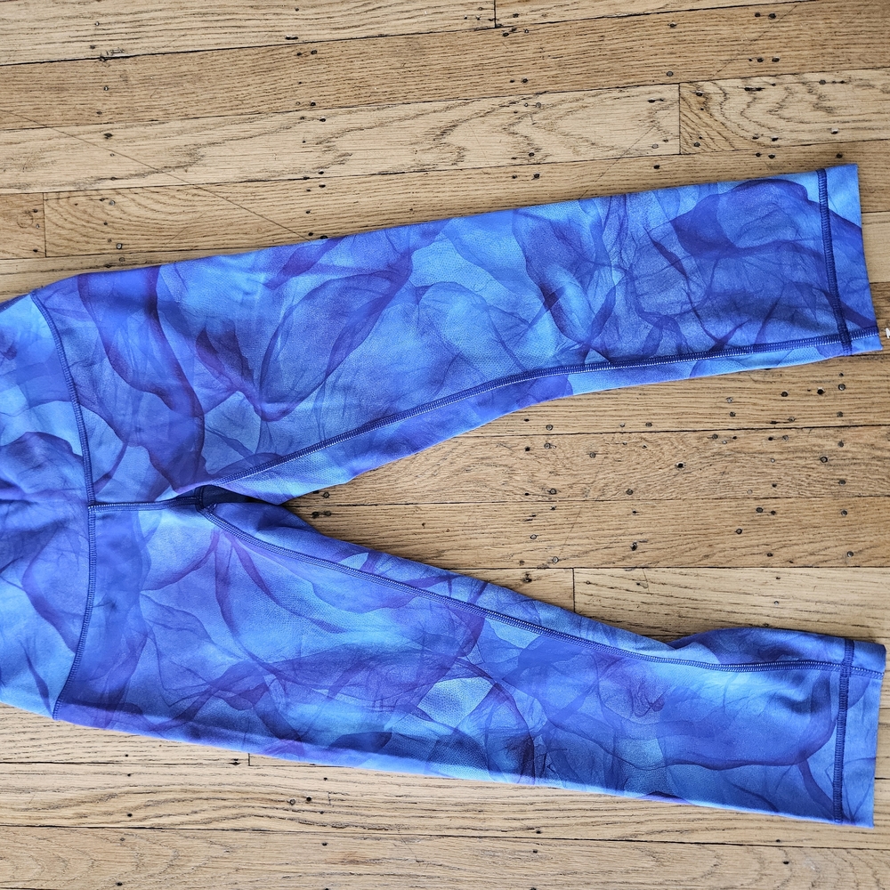 Lululemon Wunder Train Blue and Purple Leggings